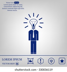 Pictograph of bulb concept