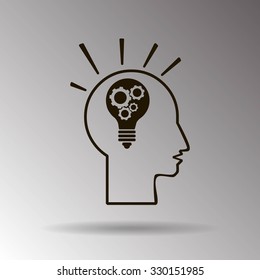 Pictograph of bulb concept