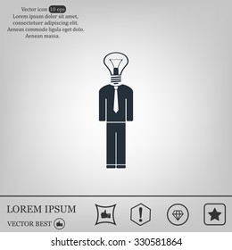Pictograph of bulb concept