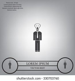 Pictograph of bulb concept