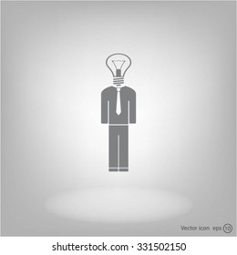 Pictograph of bulb concept