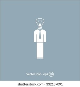Pictograph of bulb concept