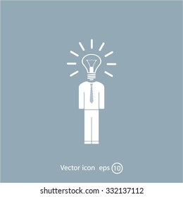 Pictograph of bulb concept