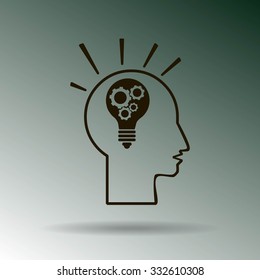 Pictograph of bulb concept