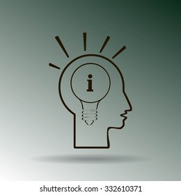 Pictograph of bulb concept