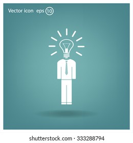 Pictograph of bulb concept