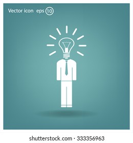 Pictograph of bulb concept