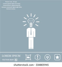 Pictograph of bulb concept