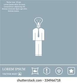 Pictograph of bulb concept