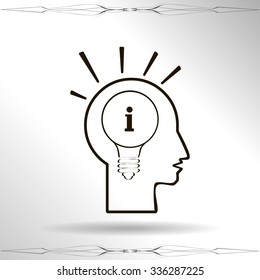 Pictograph of bulb concept