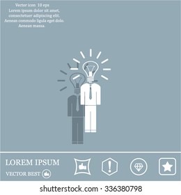 Pictograph of bulb concept