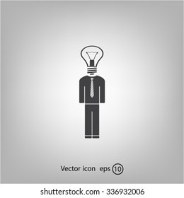 Pictograph of bulb concept