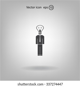 Pictograph of bulb concept