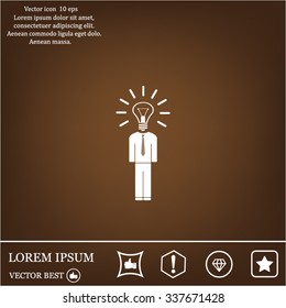 Pictograph of bulb concept