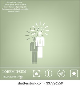 Pictograph of bulb concept