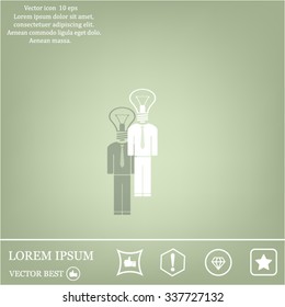 Pictograph of bulb concept