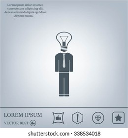 Pictograph of bulb concept