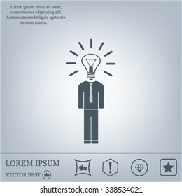 Pictograph of bulb concept