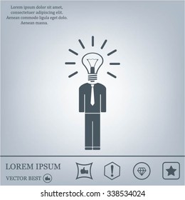 Pictograph of bulb concept