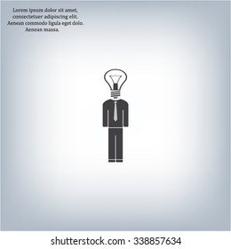 Pictograph of bulb concept