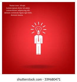 Pictograph of bulb concept