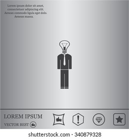 Pictograph of bulb concept