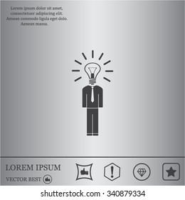 Pictograph of bulb concept