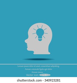 Pictograph of bulb concept 