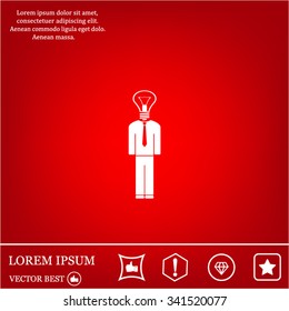 Pictograph of bulb concept