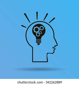 Pictograph of bulb concept