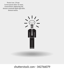 Pictograph of bulb concept