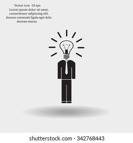 Pictograph of bulb concept
