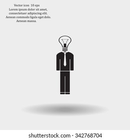 Pictograph of bulb concept