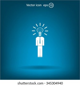 Pictograph of bulb concept