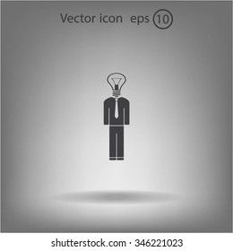 Pictograph of bulb concept