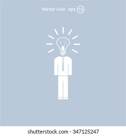 Pictograph of bulb concept