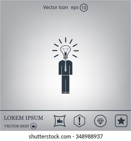 Pictograph of bulb concept
