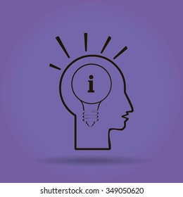Pictograph of bulb concept