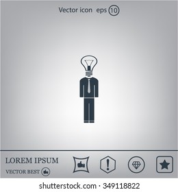 Pictograph of bulb concept