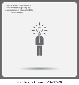 Pictograph of bulb concept