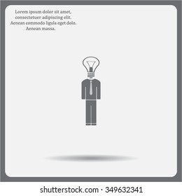 Pictograph of bulb concept