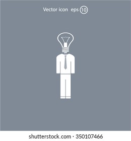 Pictograph of bulb concept