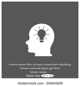 Pictograph of bulb concept