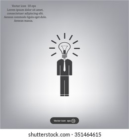 Pictograph of bulb concept
