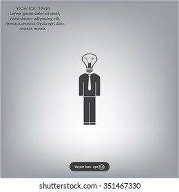 Pictograph of bulb concept