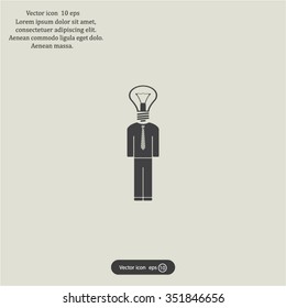 Pictograph of bulb concept