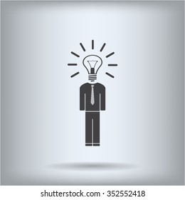 Pictograph of bulb concept