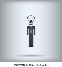 Pictograph of bulb concept