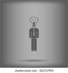 Pictograph of bulb concept