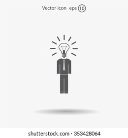 Pictograph of bulb concept